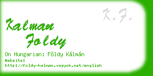 kalman foldy business card